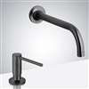 Fontana Commercial Matte Black Touchless Automatic Sensor Faucet & Manual Soap Dispenser